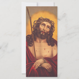 Carte Jésus est couronné d'une couronne d'épines