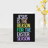 Carte Jésus Est La Raison De La Saison Joyeuse Résurrect (Fleur jaune)