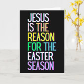 Carte Jésus Est La Raison De La Saison Joyeuse Résurrect (Fleur jaune)