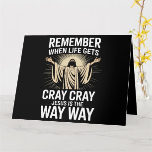 Carte Jésus est le chemin Noël Drôle Foi Religieuse 