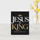 Carte Jésus Est Le Roi Bible Verse Citation Chrétienne (Fleur jaune)