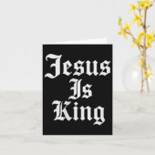 Carte Jésus Est Le Roi Chrétien (Fleur jaune)