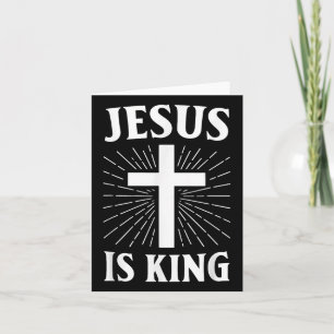 Carte Jésus est le roi de la foi chrétienne Croix