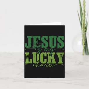 Carte Jésus est mon porte-bonheur chrétien St Patricks D