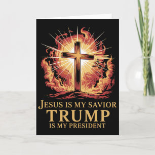 Carte Jésus est mon sauveur Trump est mon président chré