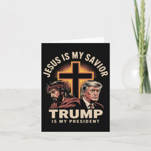 Carte Jésus Est Mon Sauveur Trump Est Mon Président Reli