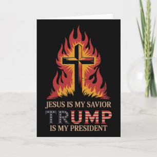 Carte Jésus est mon sauveur Trump mon président conserva