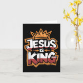 Carte Jésus est Roi  (Fleur jaune)