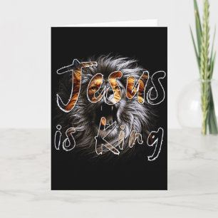 Carte Jésus Est Roi, Le Lion De Juda Frappant Christia