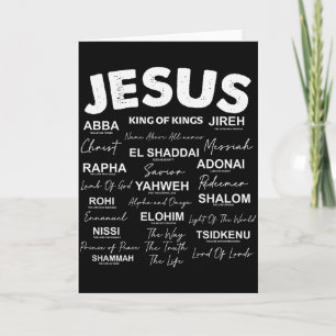 Carte Jésus Est Roi Noms De Dieu Hébreu Jésus Chrétien