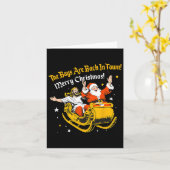 Carte Jésus et le Père Noël Les garçons sont de retour e (Fleur jaune)