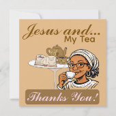 Carte Jésus et ma papeterie de thé (Devant)