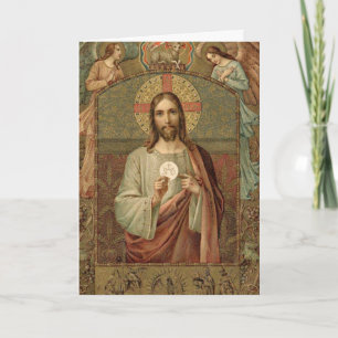 Carte Jésus Eucharistie Première Communion Solennelle An