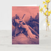 Carte Jesus Falling Beneath the Cross | Bible (Fleur jaune)