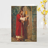 Carte Jésus Frappe Sur La Porte Habituellement Vierge (Fleur jaune)