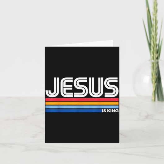 Carte Jesus Is King Christian Cross God Faith Bible Reli (Devant)