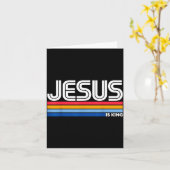 Carte Jesus Is King Christian Cross God Faith Bible Reli (Fleur jaune)