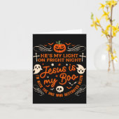 Carte Jesus Is My Boo Christian Halloween Ghost Pumpkin (Fleur jaune)