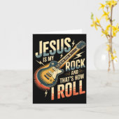Carte Jesus Is My Rock And That Is How I Roll Christian  (Fleur jaune)