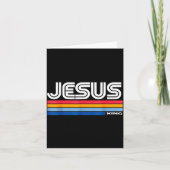 Carte Jesus King Retro Vintage Design (Devant)