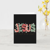 Carte Jésus La Raison De La Saison Noël Chrétien (Fleur jaune)