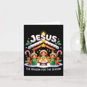 Carte Jésus la raison de la saison pain d'épice de Noël