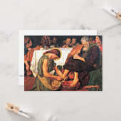 Carte Jésus Lave les pieds de Pierre (Devant/Arrière en situation)