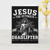 Carte Jésus Le Deadlifter Ultime (sur le dos) (Fleur jaune)