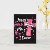 Carte Jesus Loves Me This I Know God Religious Christian (Fleur jaune)