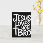 Carte Jesus Loves You Bro Christian Religious  (Fleur jaune)