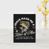 Carte Jésus M'A Fait Un Pêcheur D'Hommes Drôle Poisson C (Fleur jaune)