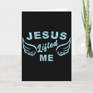 Carte Jésus m'a soulevé - Foi chrétienne basée sur Edgy
