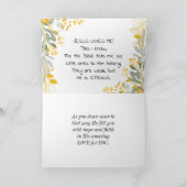 Carte Jésus m'aime Ce que je connais, Croix et Fleurs (Intérieur)