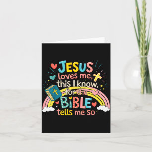 Carte Jésus m'aime, je le sais garçons enfants tout-peti