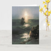 Carte Jésus marchant sur des mers orageuses (Fleur jaune)
