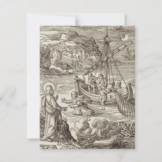 Carte Jésus marchant sur l'eau (Devant)