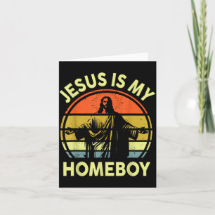 Carte Jésus mignon Homeboy Rétro Chrétien Religieux