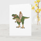 Carte Jésus montant T-Rex (Fleur jaune)