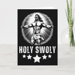 Carte Jésus musculation Fitness Saint Swoly Drôle Gym 1