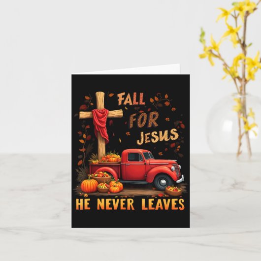 Carte Jesus My Favourite Season Fall Christian Thanksgiv (Fleur jaune)