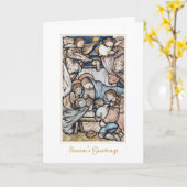 Carte Jésus Noël Naissance Noël Fêtes Vintage (Fleur jaune)