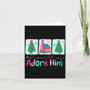 Carte Jésus Noël Xmas Sapin Prépa Oh Venez Nous Adorons