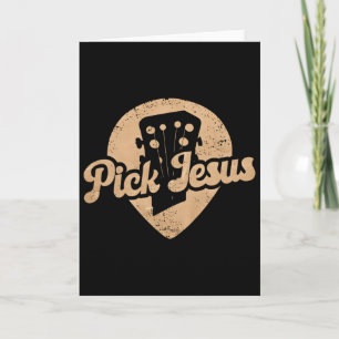 Carte Jésus Plectre Musique Pasteur Joyeuses Pâques