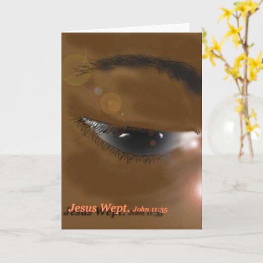 Carte Jésus pleure (Fleur jaune)