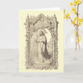 Carte Jésus religieux frappe à la porte (Fleur jaune)