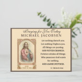 Carte Jésus Religieux Sainte Thérèse d'Avila Prière (Debout devant)