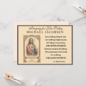 Carte Jésus Religieux Sainte Thérèse d'Avila Prière (Devant/Arrière en situation)