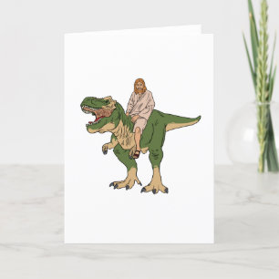 Carte Jesus Riding T-Rex