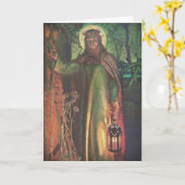 Carte Jésus se tient à la porte et frappe (Fleur jaune)