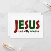 Carte JÉSUS : Seigneur du Salut (Devant/Arrière en situation)